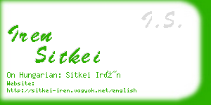 iren sitkei business card